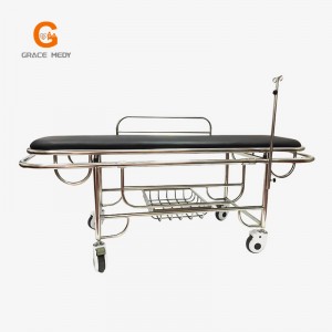 QJC001 Stainless Steel Medical Patient first aid stretcher car ambulance stretcher bed