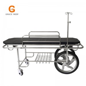 QJC001 Stainless Steel Medical Patient first aid stretcher car ambulance stretcher bed