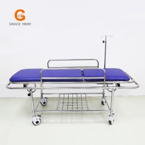 QJC001 Stainless Steel Medical Patient first aid stretcher car ambulance stretcher bed