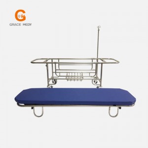 QJC001 Stainless Steel Medical Patient first aid stretcher car ambulance stretcher bed