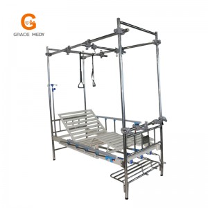 Multi function 3 crank traction hospital patient bed B07-1