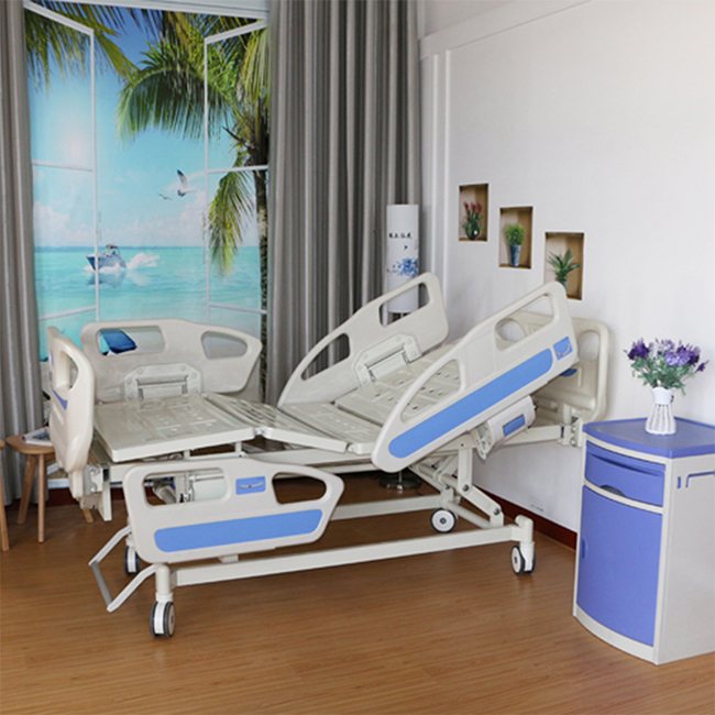 PriceList for Nursing Care Bed - A02-2 ABS 3 functions manual hospital bed nursing patient icu 3 cranks medical bed price with toilet – Webian detail pictures