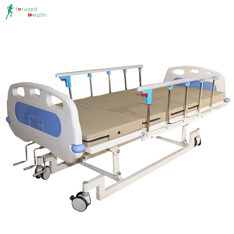 Hot New Products Bed Mattress - A02-4 Cheap Price Adjustable 3 Function Manual Hospital Bed Medical with Three Cranks for Sale – Webian detail pictures