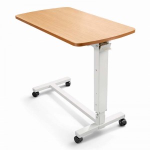 Movable hospital overbed table