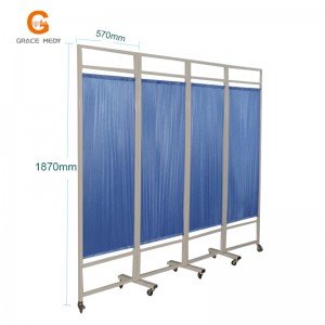 hospital furniture four fold screen