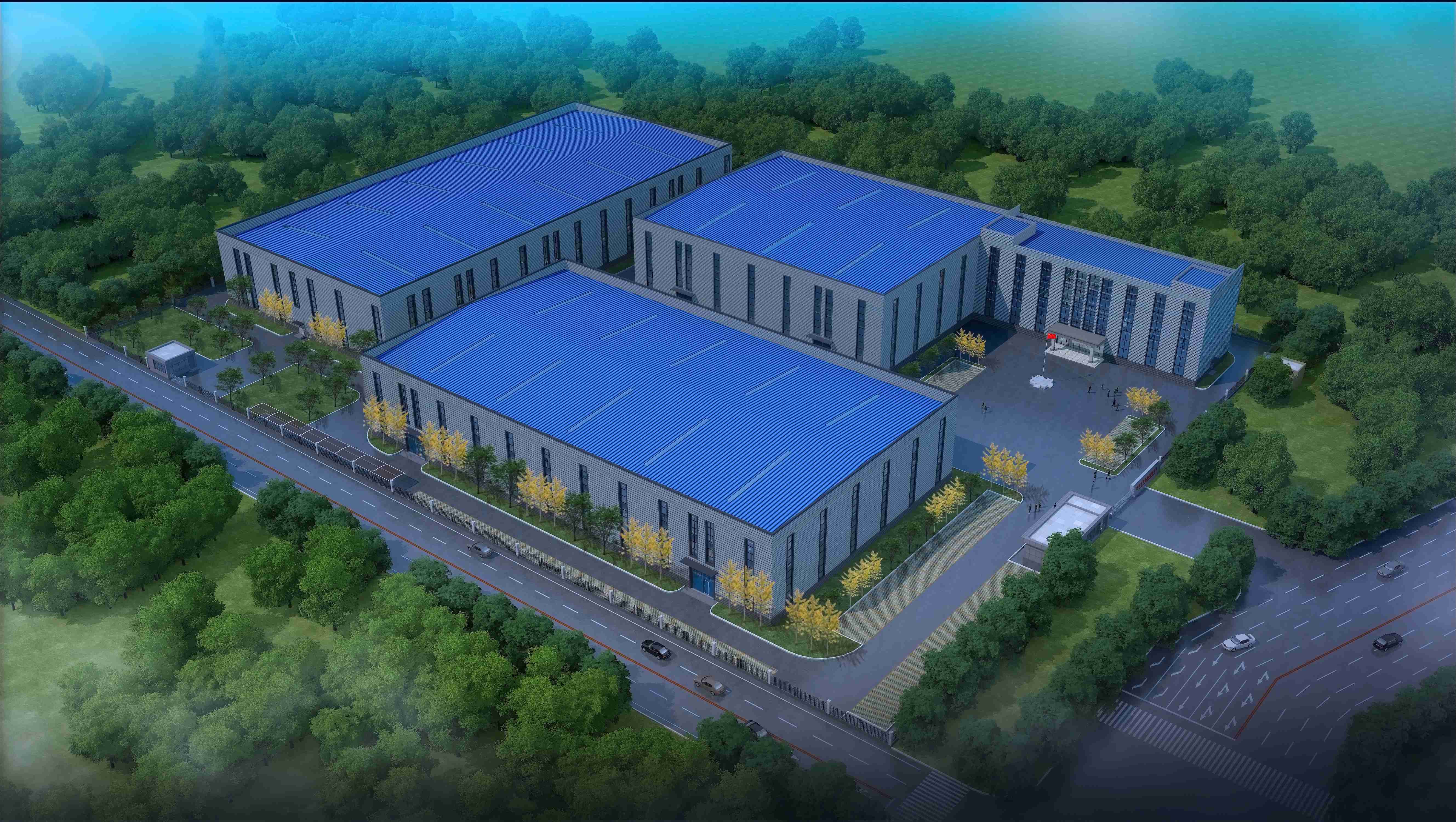 aerial view of our new factory