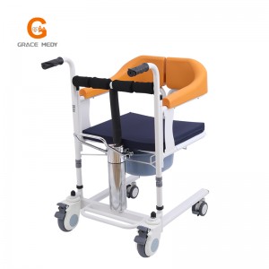 Patient Transfer Lift Chair with Commode