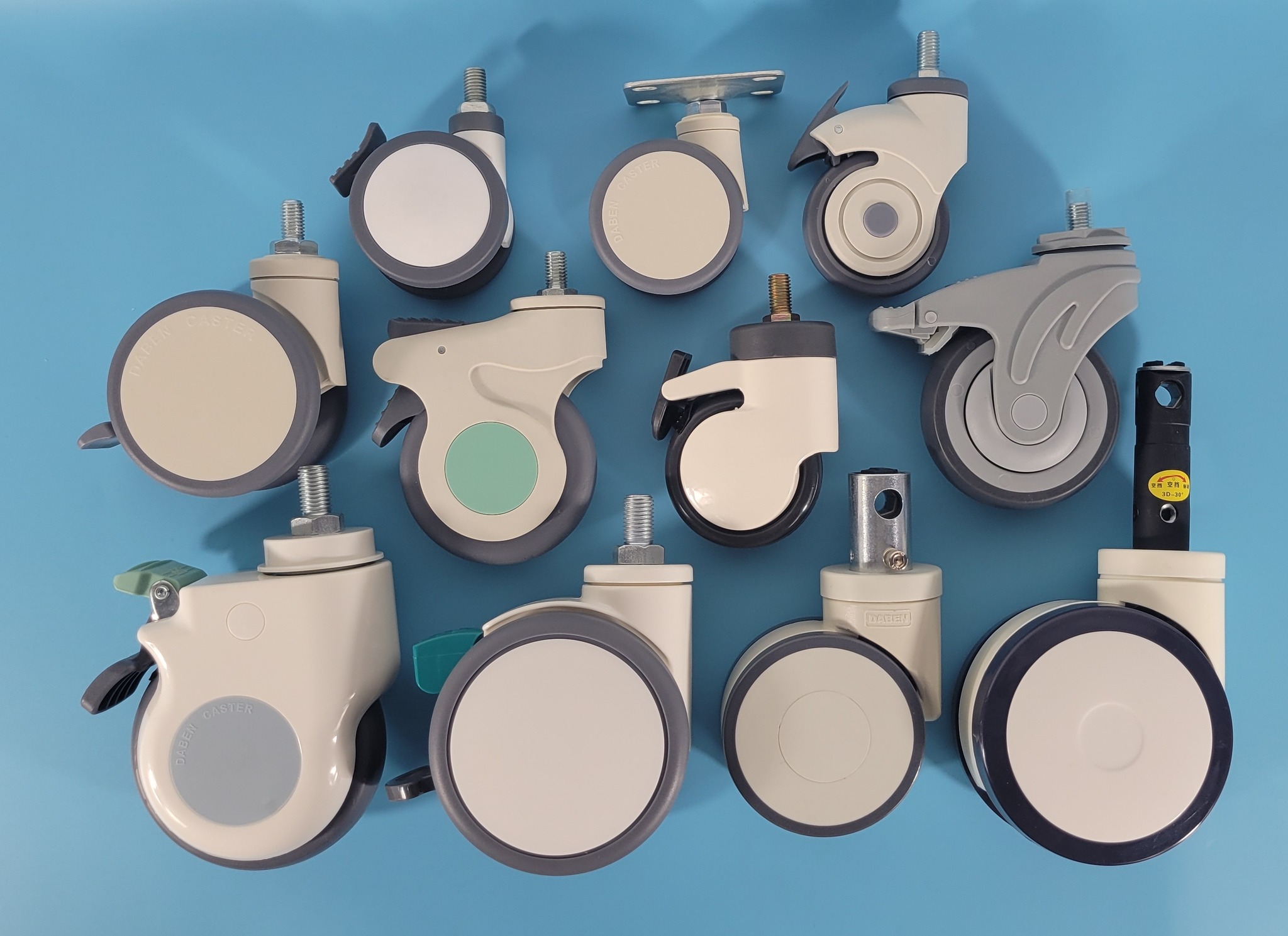 What are the types of medical casters?